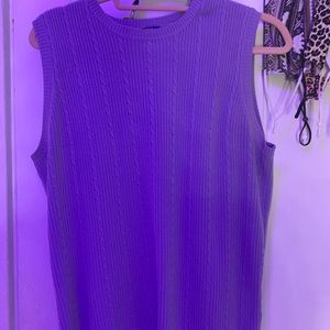purple sweater vest